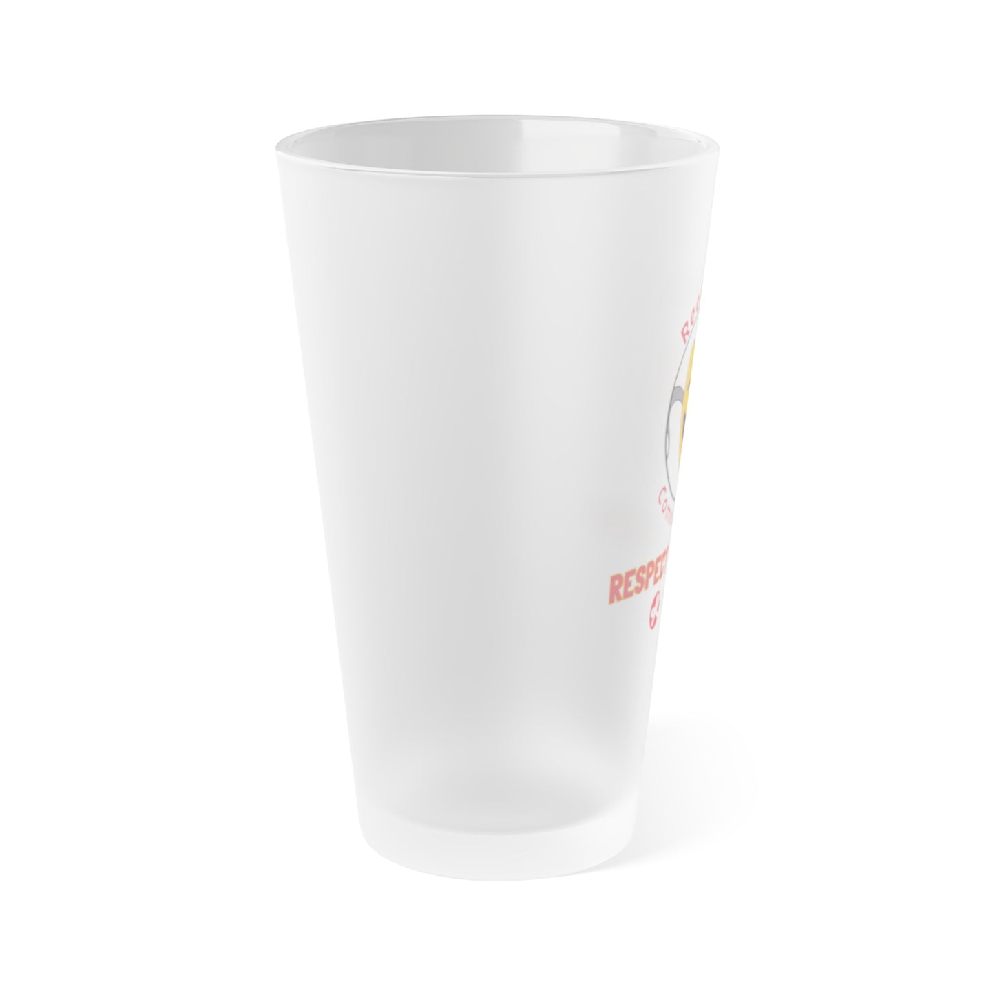 RESPECT BOUNDARIES FROSTED PINT GLASS