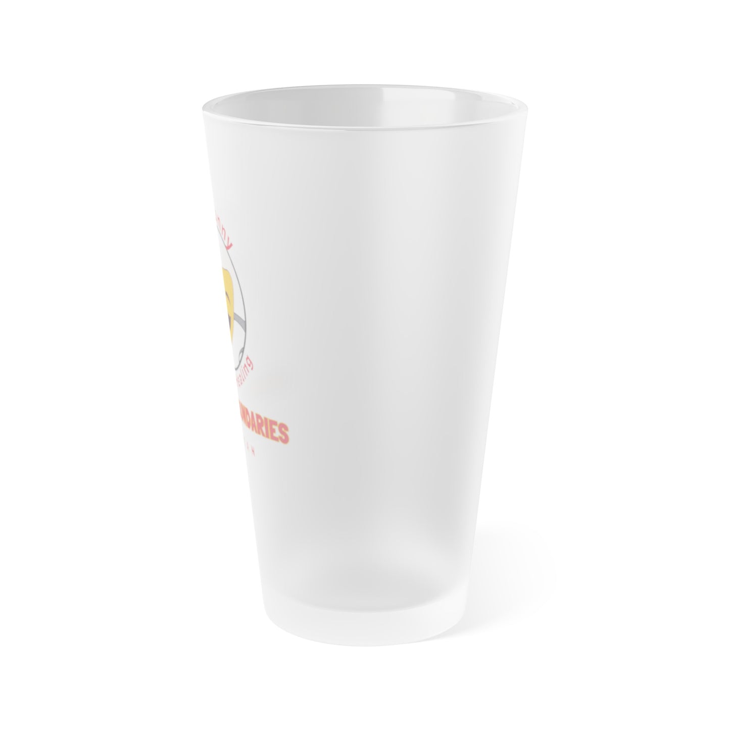 RESPECT BOUNDARIES FROSTED PINT GLASS